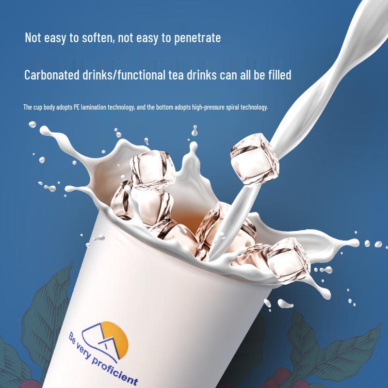 Deli LL8 White Paper Cups (228mL, 100 Pcs)