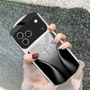 Blue gradient camellia For iPhone 17 16 15 14 Pro 13 Plus 12 mini 11 Pro Max XR X S 7 8 Elliptical Tempered Glass Phone Case
