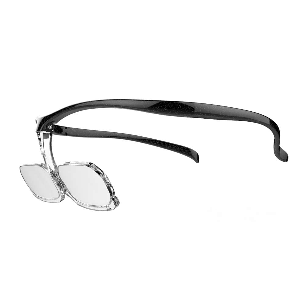 CHARMANT Eyeglass Magnifier for Seeing Near and Far Objects Simultaneously, No Need To Take It Off, Can Be Worn Over Eyeglasses (Includes Two