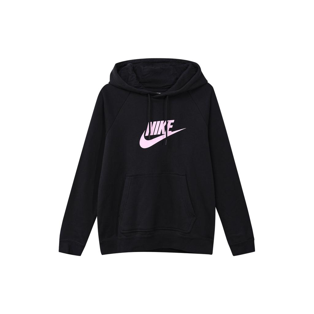 Nike Sportswear Essential Women's Fleece Hoodie Black Pink For Women DJ4127-010