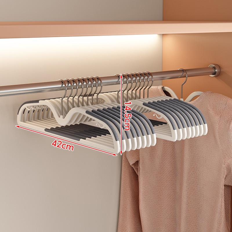 Non-Slip Narrow Short Neck Clothes Hanger with Anti-Shoulder Design