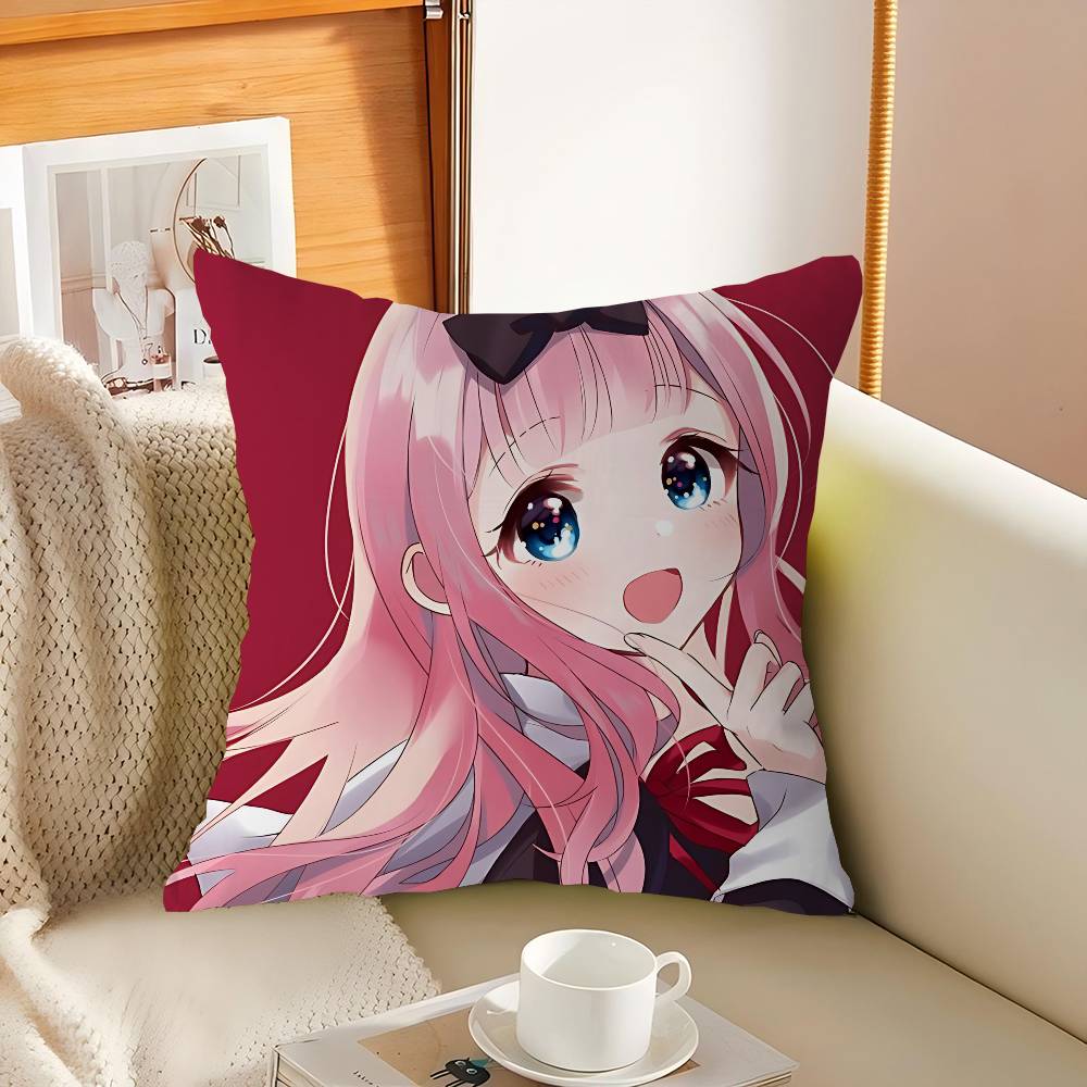 Fujiwara Chika Pillowcase Toon Gift Cushion Cover Bedroom Home Sofa Chair Seat Decor Pillow Case