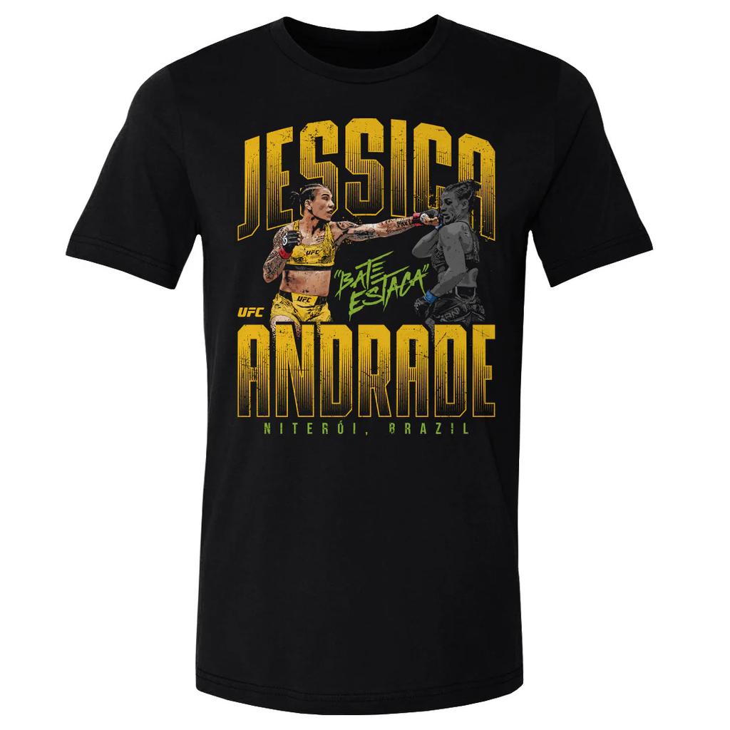 2026 Summer UFC Jessica Andrade Fighting Graphic Tshirt Women Sports Cotton Short Sleeve Loose Leisure Fitness Shirt Unisex