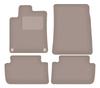 Beige Velours-Fußmatten für: Peugeot 407 Coupé, Limousine, Kombi (2004-2011)