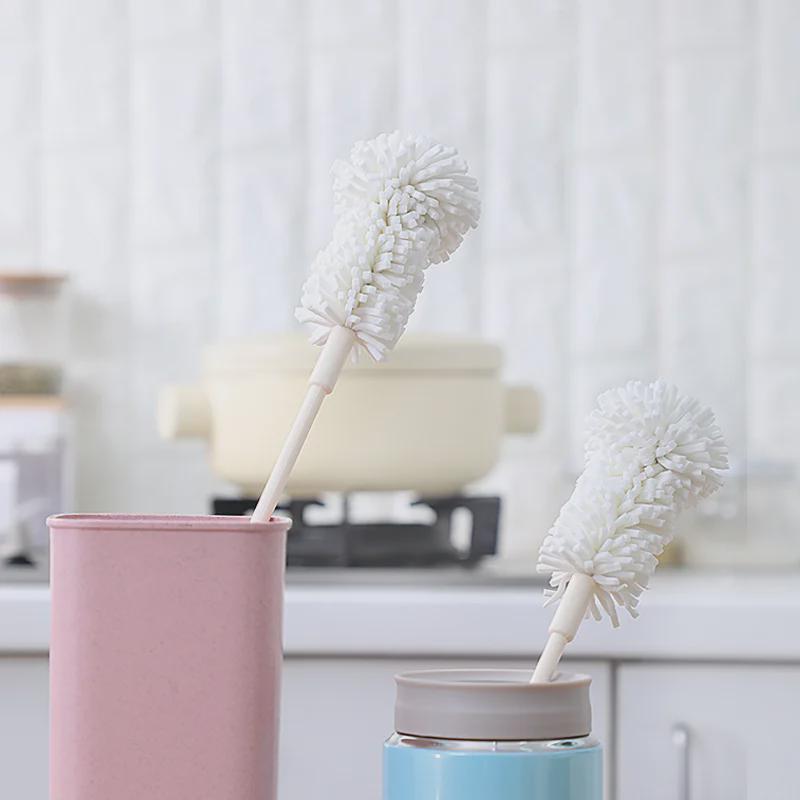 Flaschenbürste mit langem Griff für gründliche Reinigung - Entfernt Teerückstände mühelos.