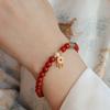 New Chinese Nanhong Agate Beaded Bracelet Fashion Women Daily Jewelry Lucky Gift