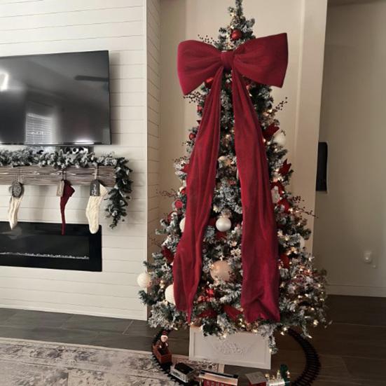 Giant Bow Decoration 20 x 70 Inch Big Velvet Bow for