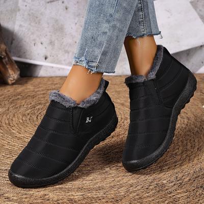 Baumwollstiefel 2025 Winter neu Außenhandel Baumwollschuhe Schneestiefel Damenmode lässig Samt warm große Größe Damenschuhe