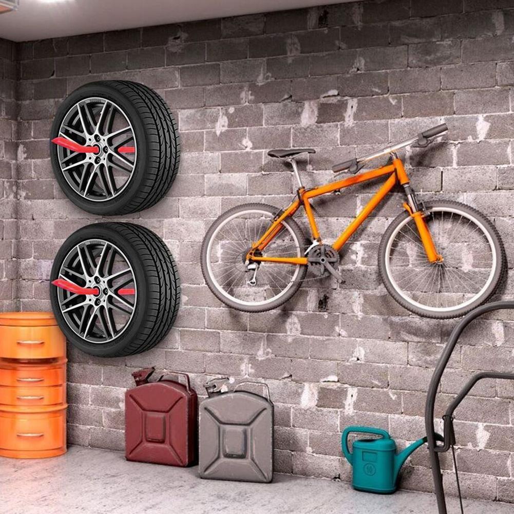 4Pcs Heavy Duty Metal Hook Non-Slip Heavy Duty Wall Hook Organizer Kitchen Organizer Wall Hanger Garage Garden Tire Ladder Tool