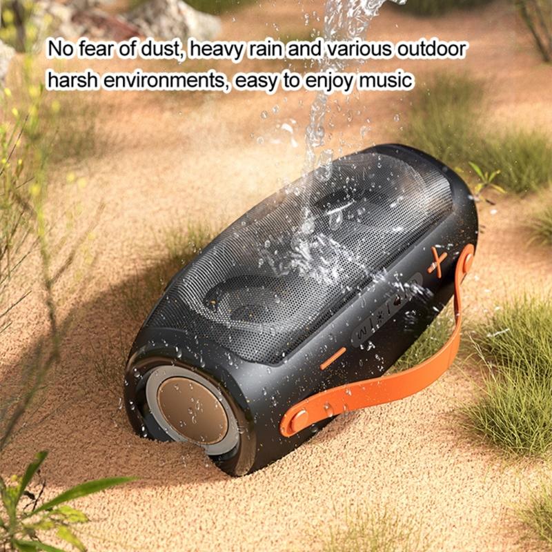 Portable Bluetooth-compatible 5.3 Speaker With Dynamic Lights And IPX5 Waterproof Design Speaker For Outdoor Activity