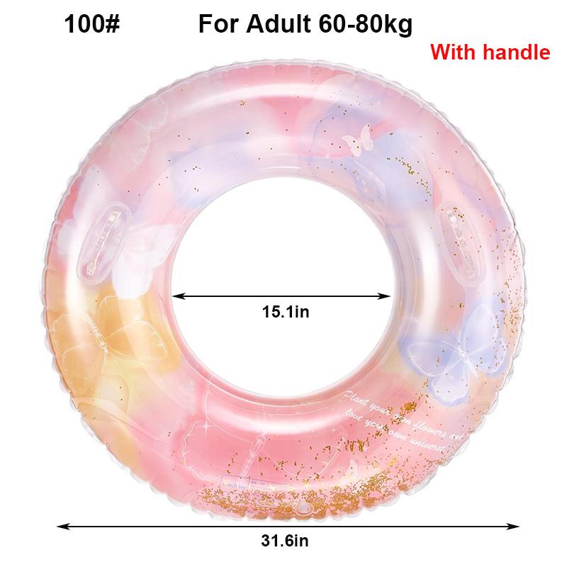 Aufblasbarer Schwimmring für Schwimmring Damen Pool Schwimmtiere Schwimmrohr Kreis Sommer Strand Wassersport Erwachsenen Schwimmhilfe