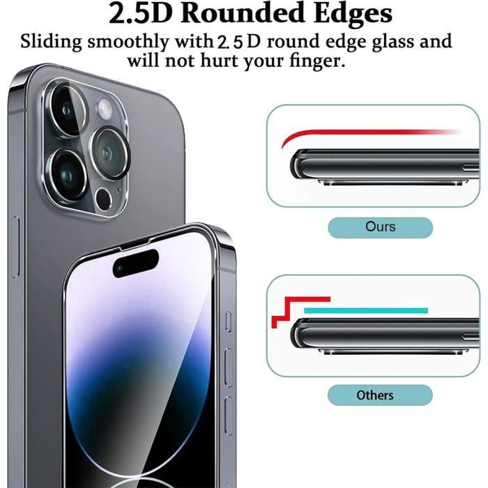 Pack-3 Verre Trempé pour iPhone 14 Pro Max (6,7") Protection d'écran 9H Antichoc