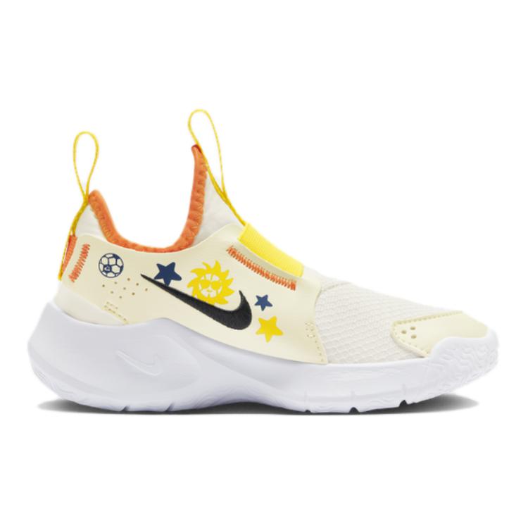 Nike Flex Runner 3 Slip Resistant Abrasion Resistant Low Top Kids' Running Shoes Light Yellow Kids' HM3719-101