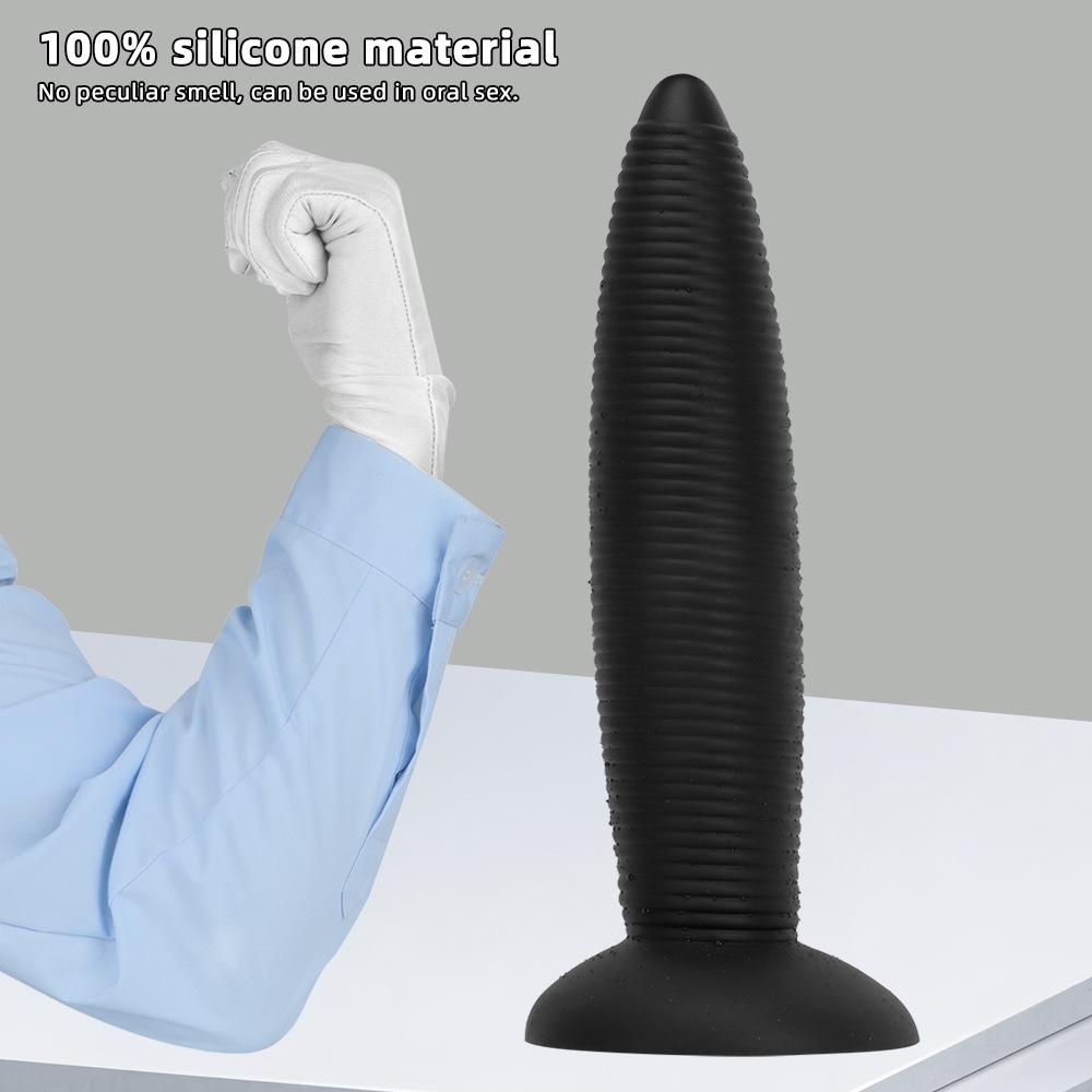 Silicone Pointed  Oversized  Ultra Long 8cm Thread  Giant Penis Anal Plug Boxing Supplies Oversized  Ultra Thick Male