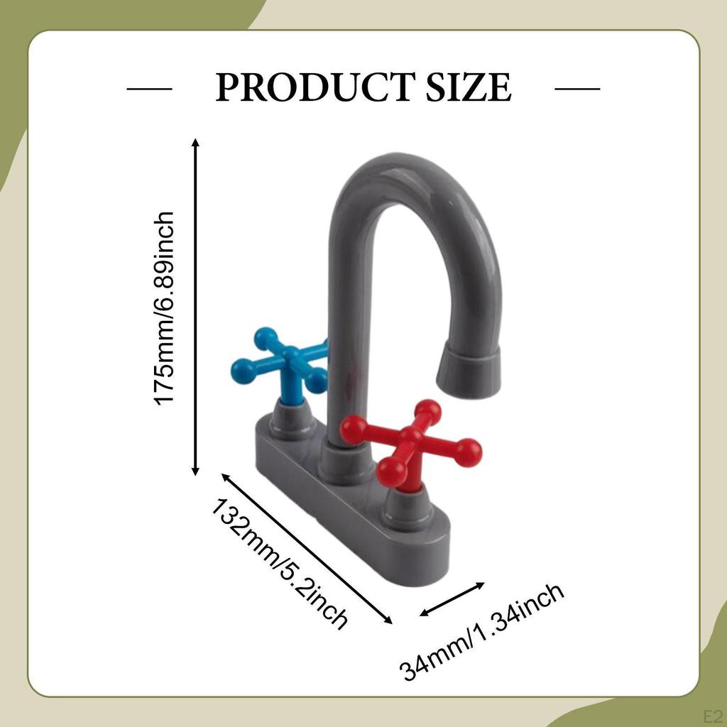 Kitchen Pretend Play Toy Role Educational Household Playing Fun for Kids 3-6 Mini Sink and