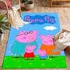 Peppa Pig's Colorful World Themed Anti-Slip Rugs - Polyester Home Decor, Suitable for Bedrooms, Living Rooms, Doorways, Studios, and Decorations