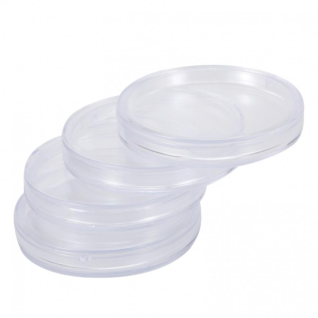 Money Coin Holders Penny Storage Round Clear Reusable 100pcs Set 30mm Case