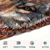 Primitive Wolf Print Flannel Blanket, High quality Comfortable for All Seasons, Home Decor, Warmth and Comfort, Perfect for Christmas Gifts