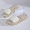 Fashion Women's Platform Slippers Hollow Mid Heels Shoes Designer Retro Sandals Casual 2025 New Shoes Summer Fashion Walking Zapatillas