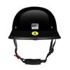 Retro German Style Half Helmet with Goggles: Skull Cap for Scooters & Motorcycles, 3C Certified