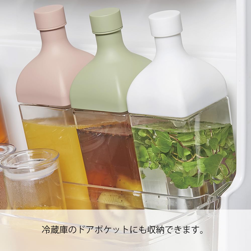 Hario Fľaša Kirk 1200 ml biela živica vertikálna a horizontálna džbán so sitkom na čaj Vyrobené v Japonsku KAB-120-W