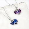 Heart Charm Clavicle Chain Fantasy Crystal Flying Dragon Necklace Jewelry