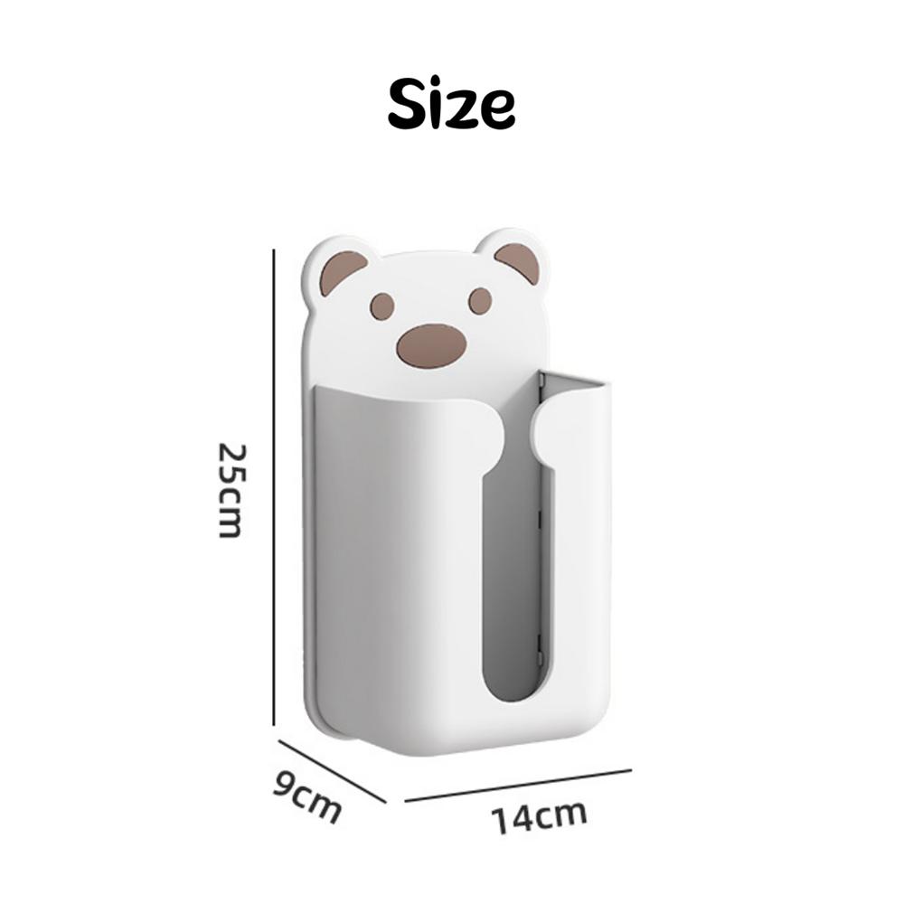 An der Wand montierte Tissue-Box mit Cartoon-Motiv, wasserdicht, selbstklebender Serviettenhalter, Aufbewahrungskoffer für Einweghandschuhe, Küchen-Organizer