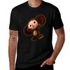 Cheburashka Waving Hand Vintage Russian Cute Cartoon Drawing TShirt Casual Trendy Short Sleeve TShirt