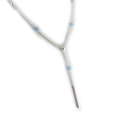 [B9466] - Silberne blaue Halskette „Clara“