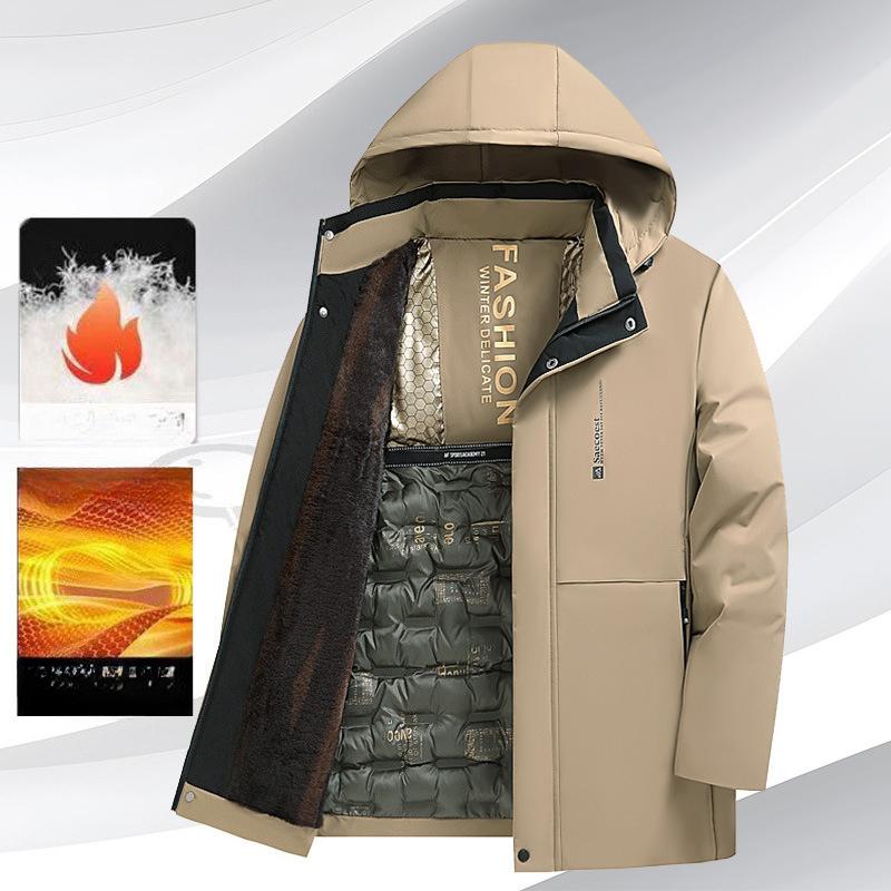 

Down Cotton-padded Clothes, Down Thickened Cotton-padded Jackets, Windproof and Waterproof, Removable Cotton-padded Clothes, and Cold-proof Jackets. XXXXXL хаки