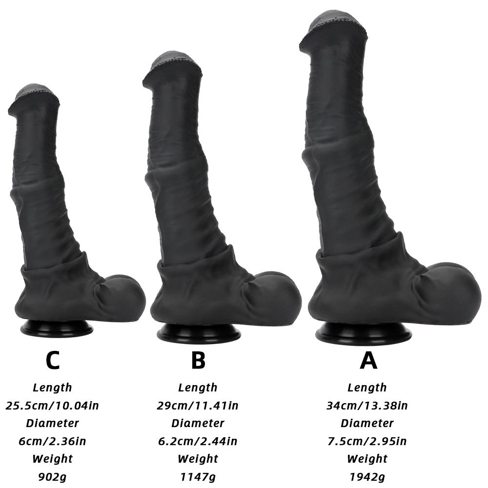 Dark Horse Silicone Dildo Oversized Anal Plug Masturbator Soft Anal Dilator Fisting Sex Toy Strap on Penis Realistic Dick