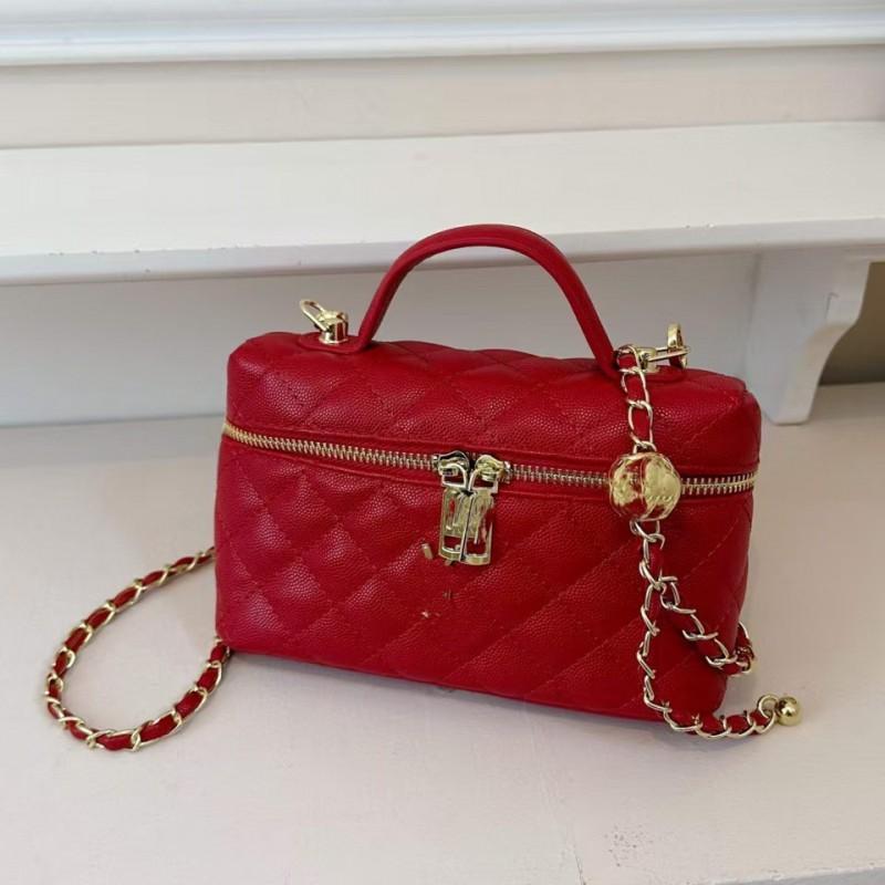 Small Chic Quilted Box Handbag Women 2026 PU Leather Crossbody Shoulder Bag With Zip