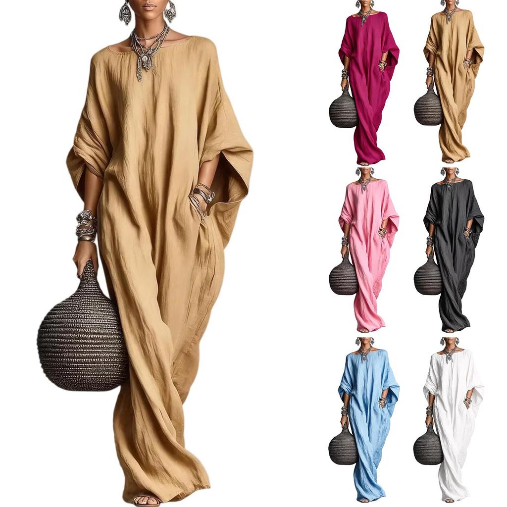 Abito Lungo Retro Casual e alla Moda da Donna