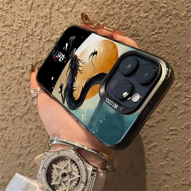 Chinese Flying Dragon Lucky Phone Cover for  Mi 14 13 12 11 Lite 5G NE 12T 13T Poco X5 F5 X6 M6 Pro 4G Plating Matte Cover