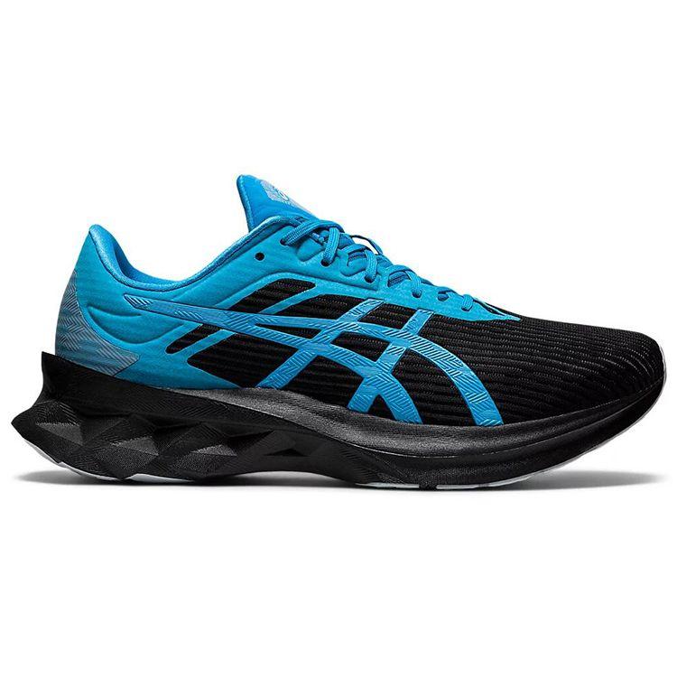 Asics Novablast 1 Comfortable Versatile Fabric Low-Top Casual Running Shoes Men sneaker Blue Black 1201A065-008