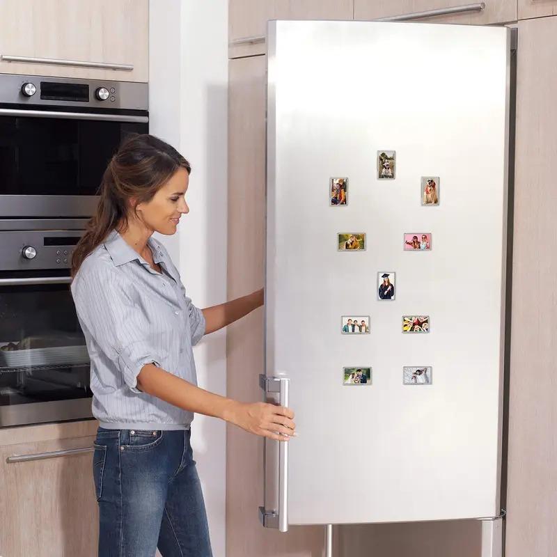 15pcs Blank Picture Frame, Insert Refrigerator Magnet, Semi-Transparent Transparent Acrylic Blank Refrigerator Small Picture Magnet