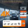 4K 2/3-Lens Dash Cam, WiFi, Night Vision, Phone Sync, 24-Hour Parking Monitor