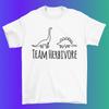 Team Herbivore T Shirt / Vegan / Vegetarian / Dinosaur T Shirt %100 Cotton