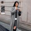 Women's Elegant Wool Blend Mid-Length Coat