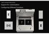 Stainless Steel Marble Style USB-C Floor Socket Box with Flip-top, Euro/German Standard