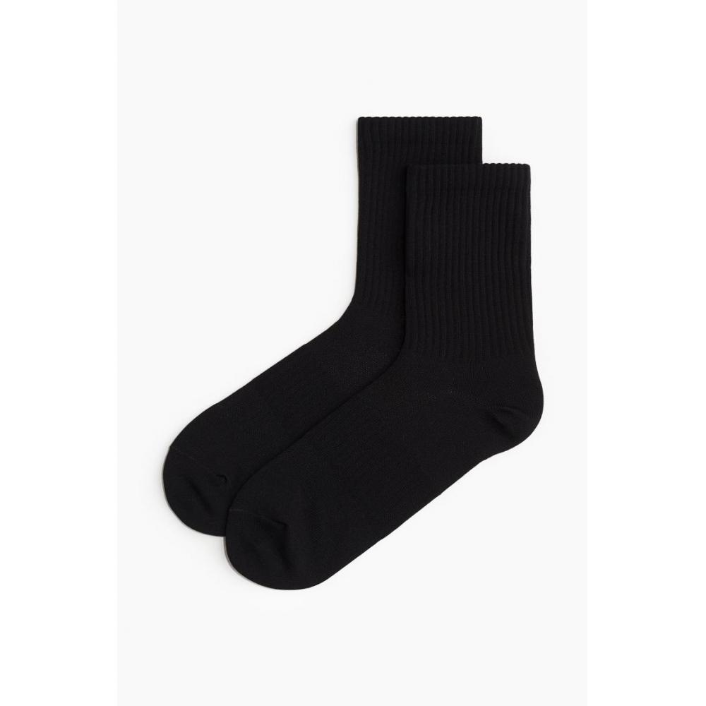 H M dryMove Sport Socks 5 Pack Set Black