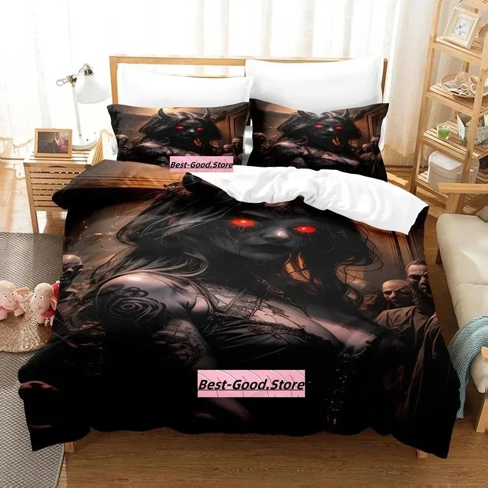 Comforter Personality Demoness Bedding Set Single Twin Full Queen King Size Bed Set Adult Kid Bedroom s Anime Bed