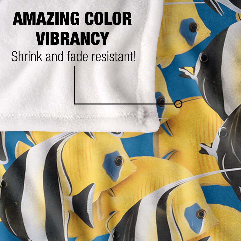Royce McClure Rush Hour Silky Tropical Fish Supersoft Blanket
