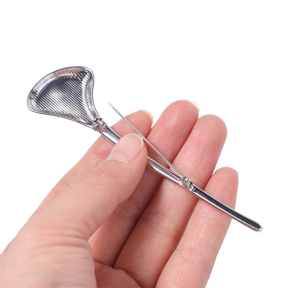 Französische Ginkgo-Blatt-Brosche Corsage-Schmuck Metall Glänzende Brosche Langer Blatt-Pin Anzug