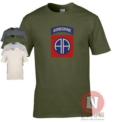 WW2 82nd Airborne Logo T-Shirt All American Division US Army D-Day Neptun