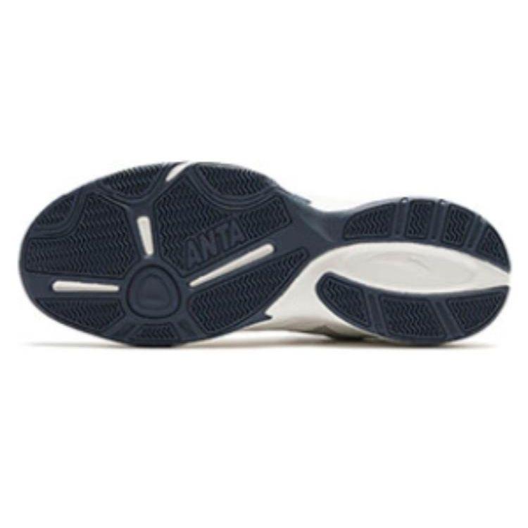 Anta Round Toe Comfortable Shock Absorbing Wear Resistant High Top Casual Shoes Women Casual Shoes White Gray 122348991-2