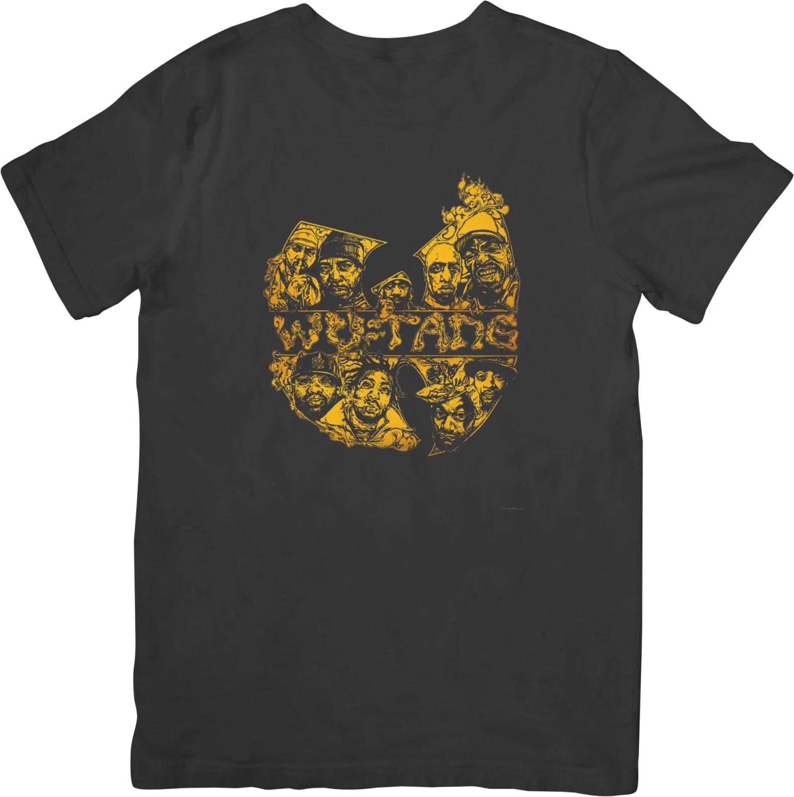 

WU-TAN CLAN Музыка Унисекс Посадка для мужчин и женщин Качественная хлопковая футболка Черная 2XL