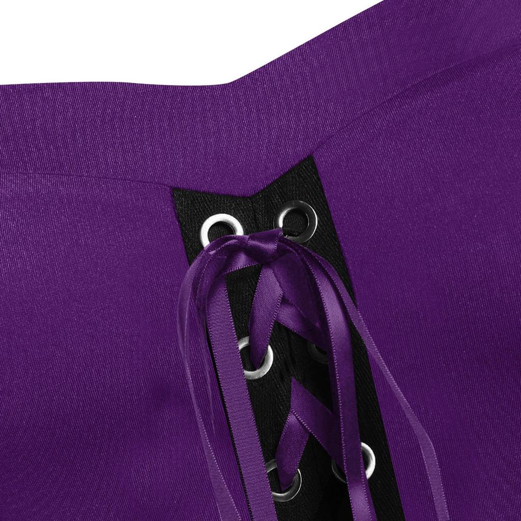 2023 Halloween Hexen Schnür-Maxikleid - 10 Farben verfügbar