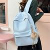 Letter Embroidery Minimalist Backpack for Women – Perfect for School, Work & Daily Use