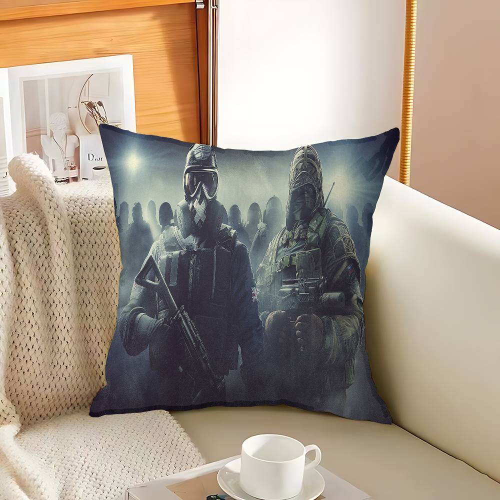 Game R-Rainbow Six Tom C-Clancy Pillowcase Toon Gift Cushion Cover Bedroom Home Sofa Chair Seat Decor Pillow Case